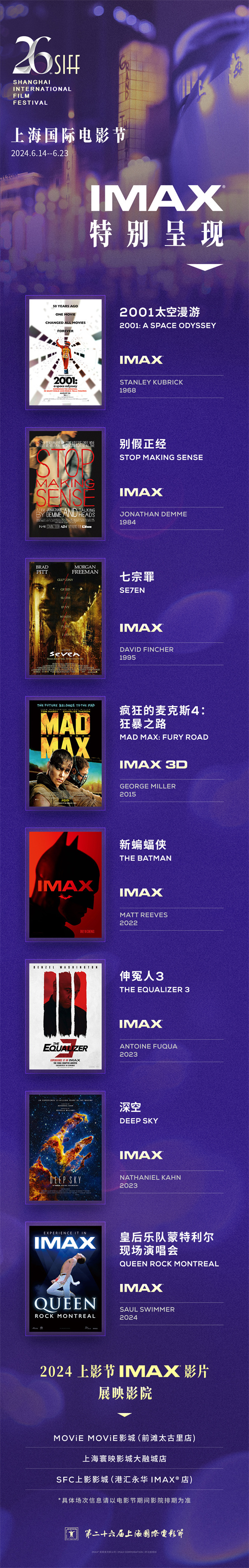 上影节第26届来袭，IMAX大片单曝光，8部精彩影片等你来看！插图