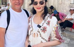 胡家其16朱其旅游，16岁儿子帅到惊艳，老公朱兆祥显老不少缩略图