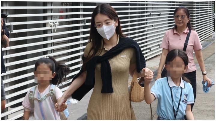 孕妈方媛挺八月孕肚亲送女儿上学 郭富城暂停工作贴心陪产插图