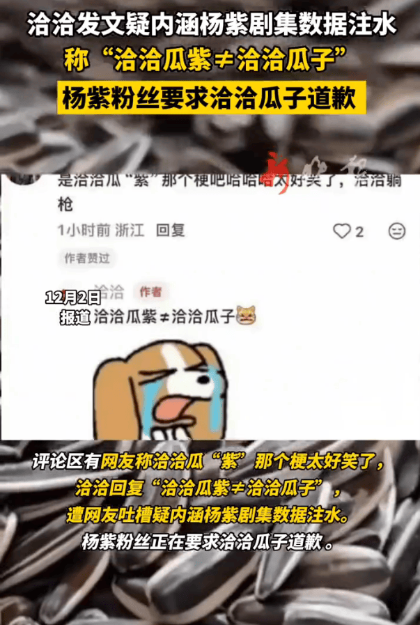洽洽瓜子被疑暗讽杨紫剧集数据造假，粉丝怒喊全网道歉插图1