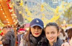 马雅舒在上海被偶遇，12岁女儿大长腿超吸睛，50岁老公帅过小鲜肉缩略图